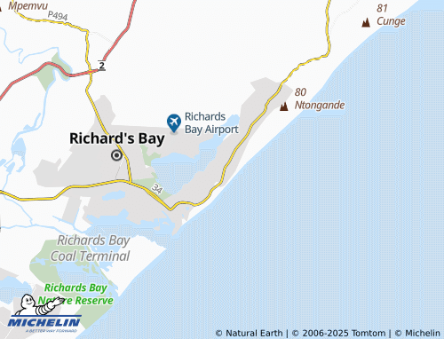 MICHELIN Mzingazi map - ViaMichelin