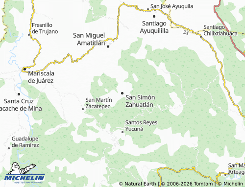 MICHELIN-Landkarte San Simón Zahuatlán - ViaMichelin