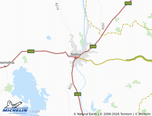 Mappa MICHELIN Ballina - ViaMichelin