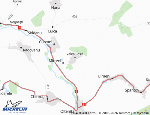 MICHELIN Valea Roșie map - ViaMichelin