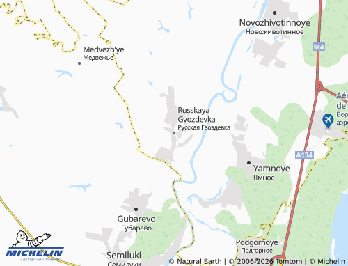 Carte MICHELIN Russkaya Gvozdevka - ViaMichelin