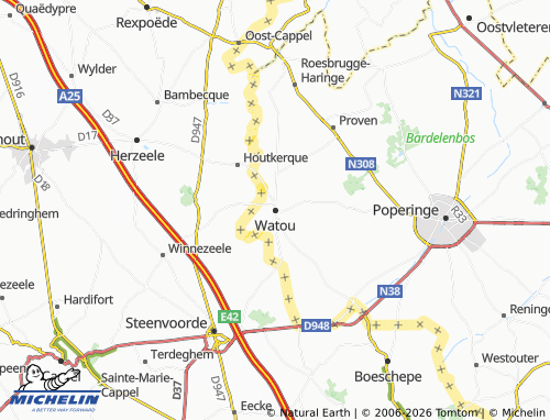 Mappa MICHELIN Watou - ViaMichelin