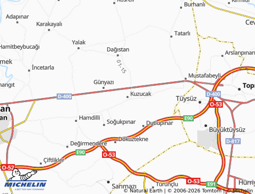 MICHELIN Kuzucak map - ViaMichelin