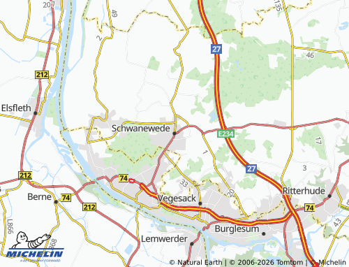 MICHELIN Schwanewede map - ViaMichelin