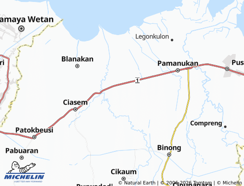 Mapa MICHELIN Mandalawangi - ViaMichelin