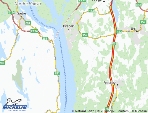 MICHELIN-Landkarte Eikeberg Hyttefelt - ViaMichelin