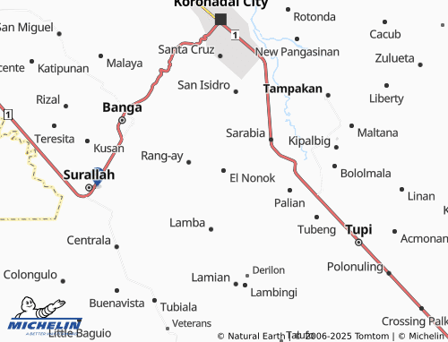 MICHELIN El Nonok map - ViaMichelin