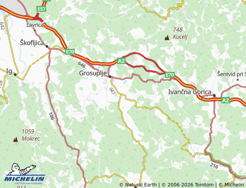MICHELIN Veliko Mlačevo map - ViaMichelin