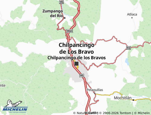Mapa MICHELIN Colinas del Sur Sección II - ViaMichelin
