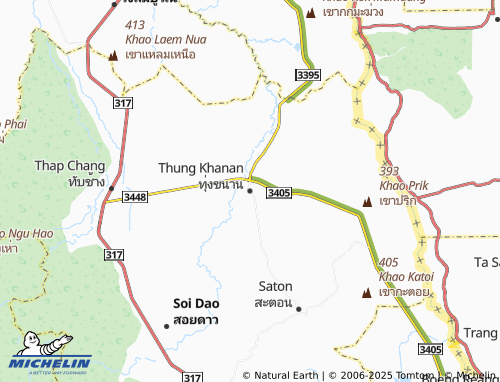 MICHELIN Thung Khanan map - ViaMichelin