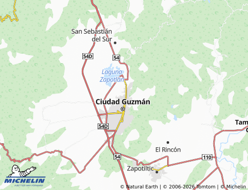 Mappa MICHELIN Centro Universitario del Sur - ViaMichelin