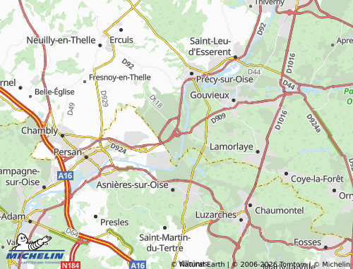 MICHELIN-Landkarte Boran-sur-Oise - ViaMichelin