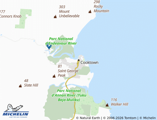Mapa MICHELIN Cooktown - ViaMichelin