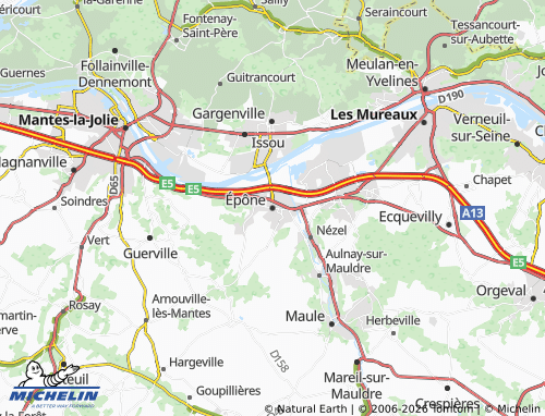 Kaart MICHELIN Épône - ViaMichelin