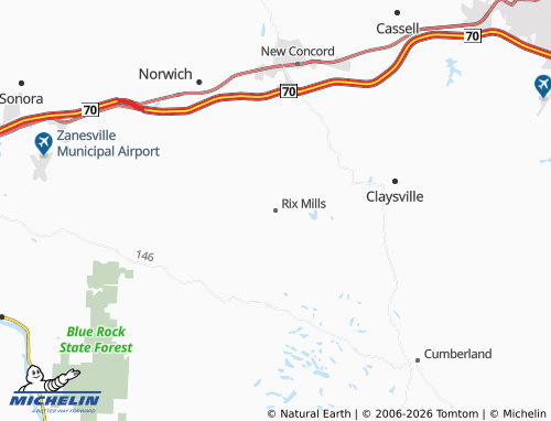 Mappa MICHELIN Rix Mills - ViaMichelin