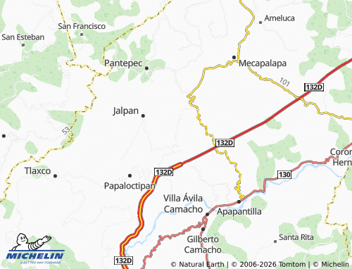 MICHELIN Ejido Jalpan map - ViaMichelin