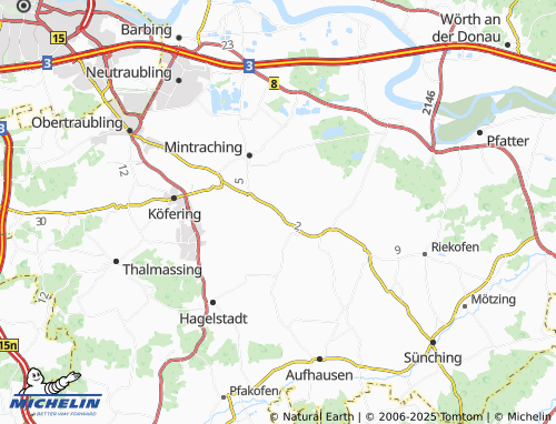 MICHELIN Tiefbrunn map - ViaMichelin