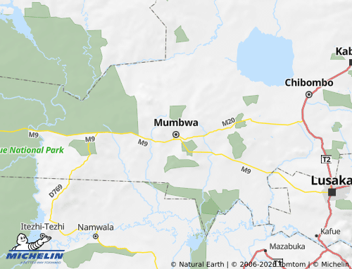 MICHELIN Mumbwa map - ViaMichelin