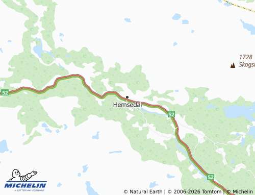 Carte MICHELIN Hemsedal - ViaMichelin
