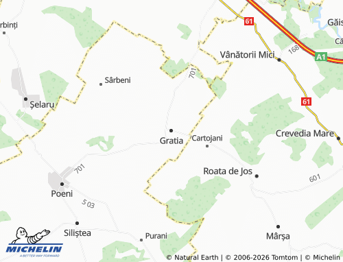 MICHELIN-Landkarte Gratia - ViaMichelin