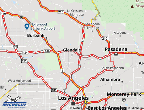 Mappa MICHELIN Glendale - ViaMichelin