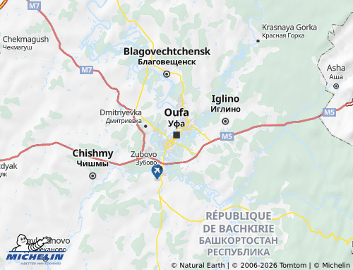 MICHELIN-Landkarte Ufimski Rajon - ViaMichelin