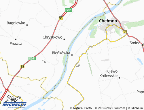 MICHELIN Bieńkówka map - ViaMichelin