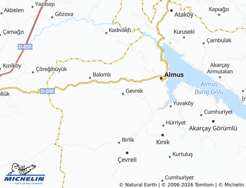 MICHELIN Gevrek map - ViaMichelin
