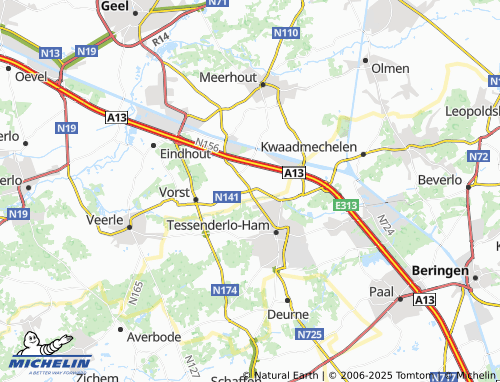 MICHELIN Vorst-Meerlaar map - ViaMichelin