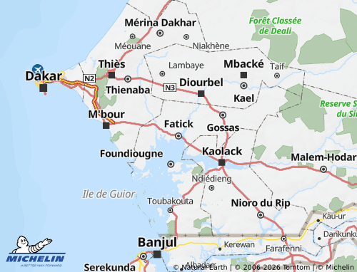 Mapa MICHELIN Fatick - ViaMichelin