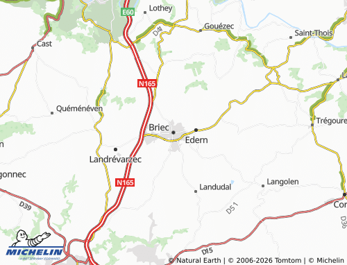 Mappa MICHELIN Briec - ViaMichelin