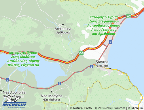 MICHELIN Vamvakia map - ViaMichelin