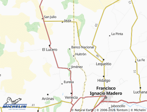 Carte MICHELIN Huitrón - ViaMichelin