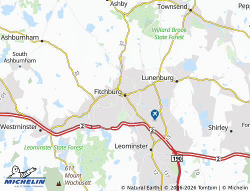 Kaart MICHELIN Fitchburg - ViaMichelin