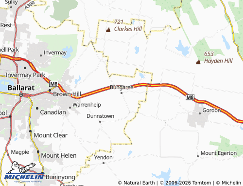 Mapa MICHELIN Bungaree - ViaMichelin