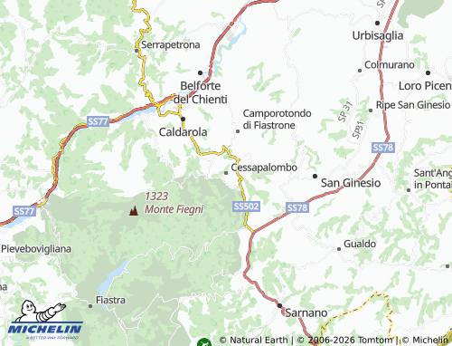 Mappa MICHELIN Cessapalombo - ViaMichelin