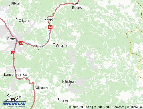 Mappa MICHELIN Șesuri - ViaMichelin