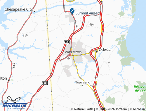 Mappa MICHELIN Middletown - ViaMichelin