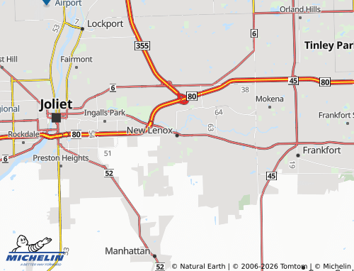 Mapa MICHELIN New Lenox - ViaMichelin