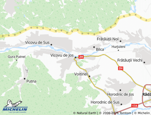 Mappa MICHELIN Vicovu de Jos - ViaMichelin