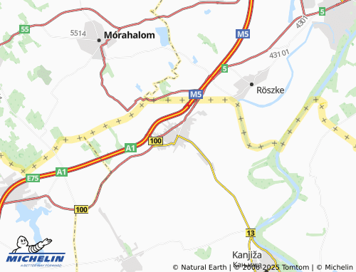 MICHELIN Horgoš map - ViaMichelin
