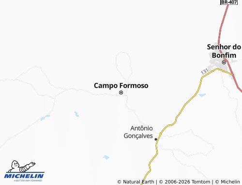 Mapa MICHELIN Campo Formoso - ViaMichelin