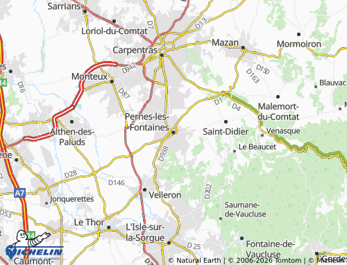 MICHELIN-Landkarte Pernes-les-Fontaines - ViaMichelin