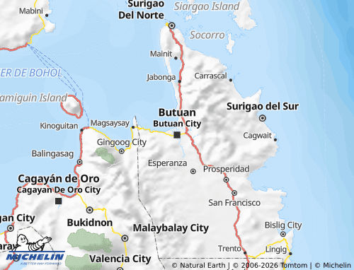 Mappa MICHELIN Caraga - ViaMichelin