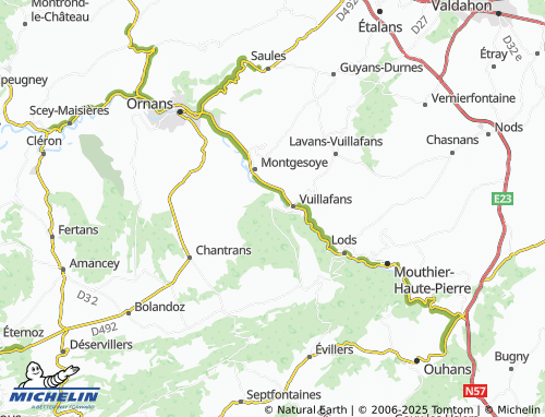 Carte MICHELIN Châteauvieux-les-Fossés - ViaMichelin