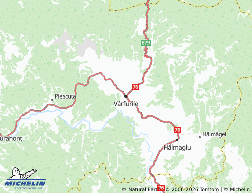 MICHELIN Vârfurile map - ViaMichelin