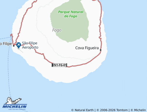 MICHELIN Achada Furna map - ViaMichelin