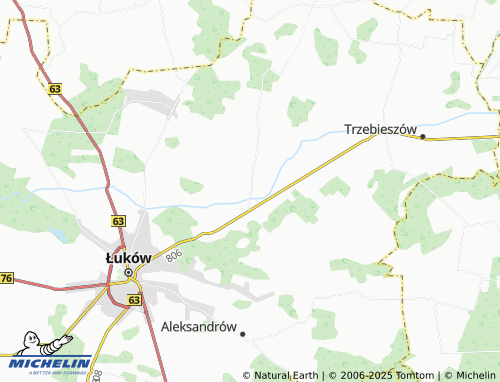 MICHELIN Nurzyna map - ViaMichelin
