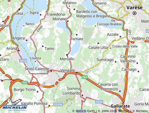 MICHELIN Corgeno map - ViaMichelin