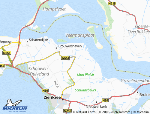 MICHELIN Zonnemaire map - ViaMichelin